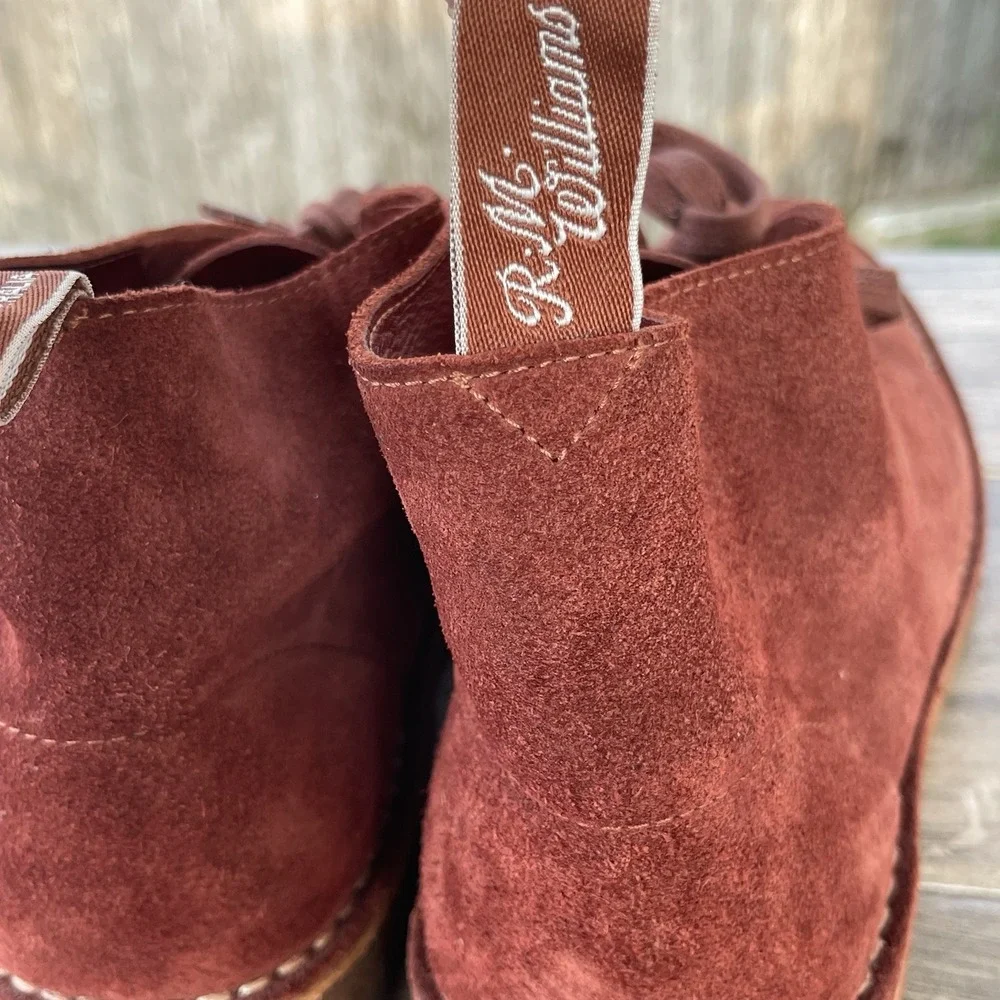RM Williams Desert Chukka Boots Men 11 / AU 10 Red Suede Leather Lace‎ Australia